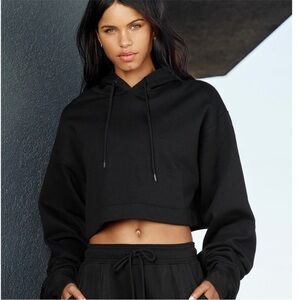 Alo Yoga Bae Cropped Hoodie Black S